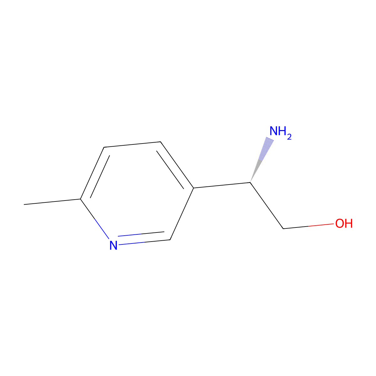 (S)-2-Amino-2-(6-methylpyridin-3-yl)ethanol molecular structure, CAS 1213040-13-1