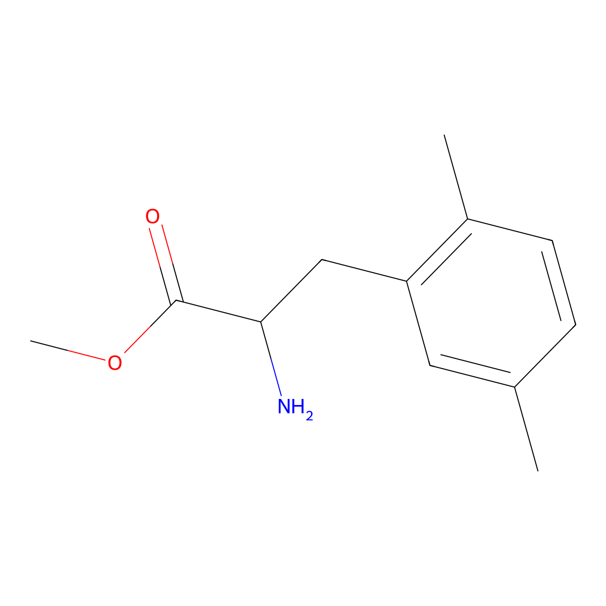 Methyl (R)-2-amino-3-(2,5-dimethylphenyl)propanoate molecular structure, CAS 1213040-70-0
