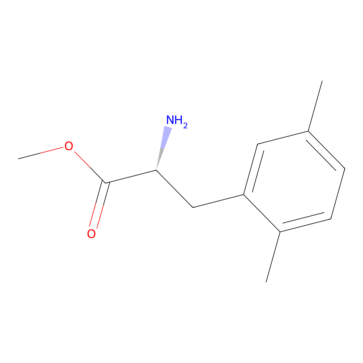 Methyl (R)-2-amino-3-(2,5-dimethylphenyl)propanoate molecular structure, CAS 1213040-70-0