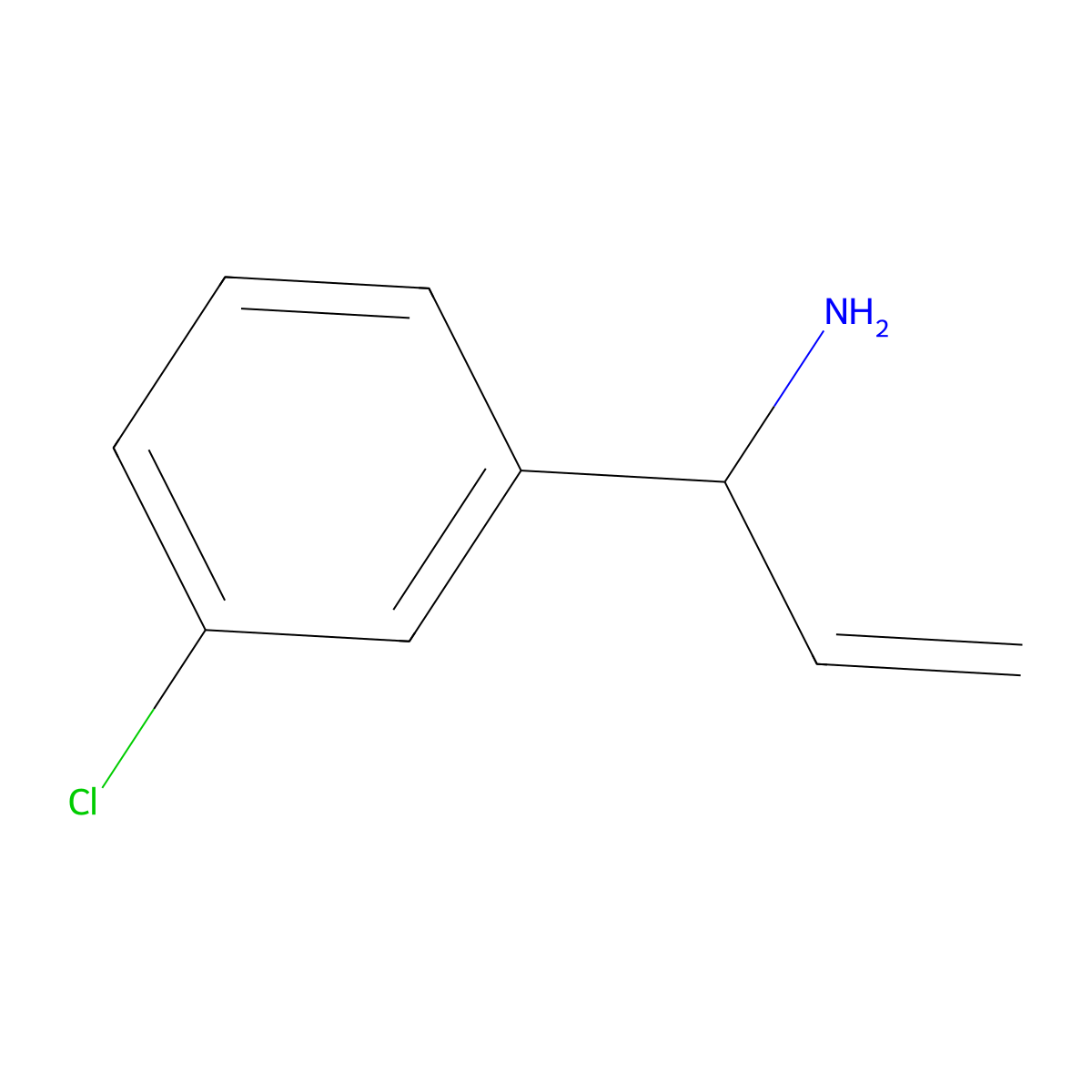 (1S)-1-(3-Chlorophenyl)prop-2-enylamine molecular structure, CAS 1213040-80-2