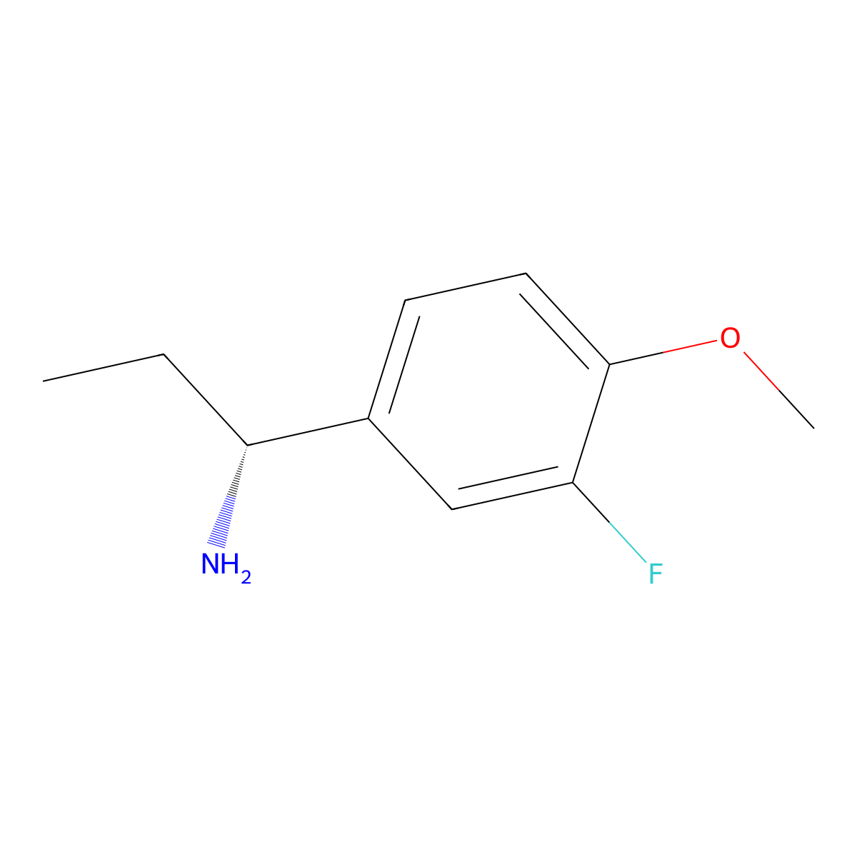 (R)-1-(3-Fluoro-4-methoxyphenyl)propan-1-amine molecular structure, CAS 1213044-04-2