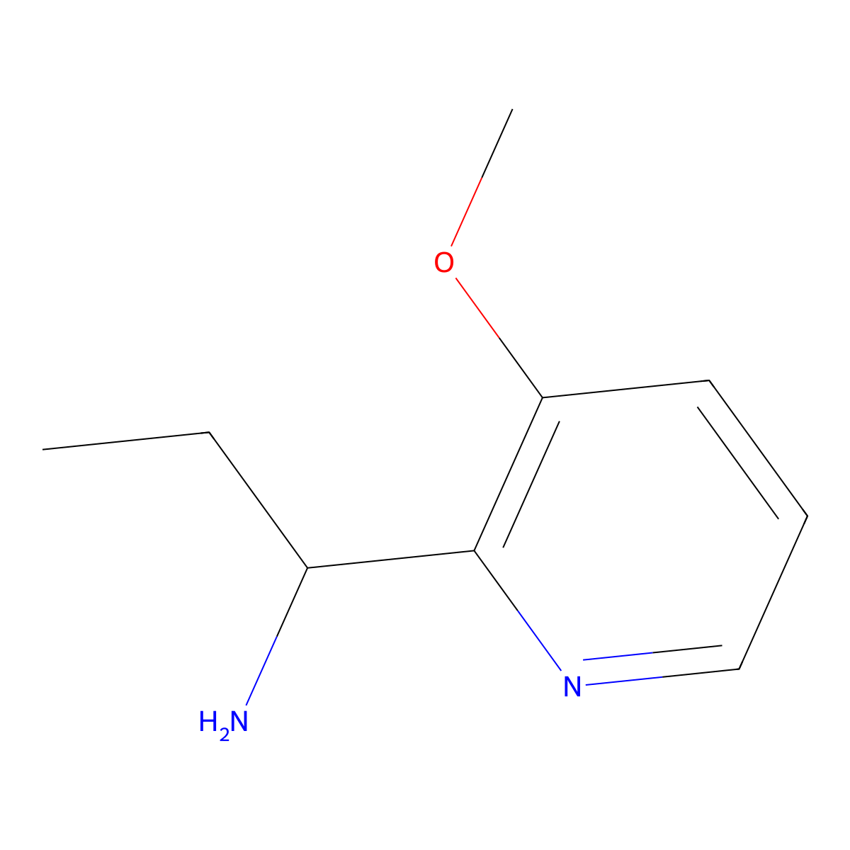 (1R)-1-(3-Methoxy(2-pyridyl))propylamine molecular structure, CAS 1213044-44-0