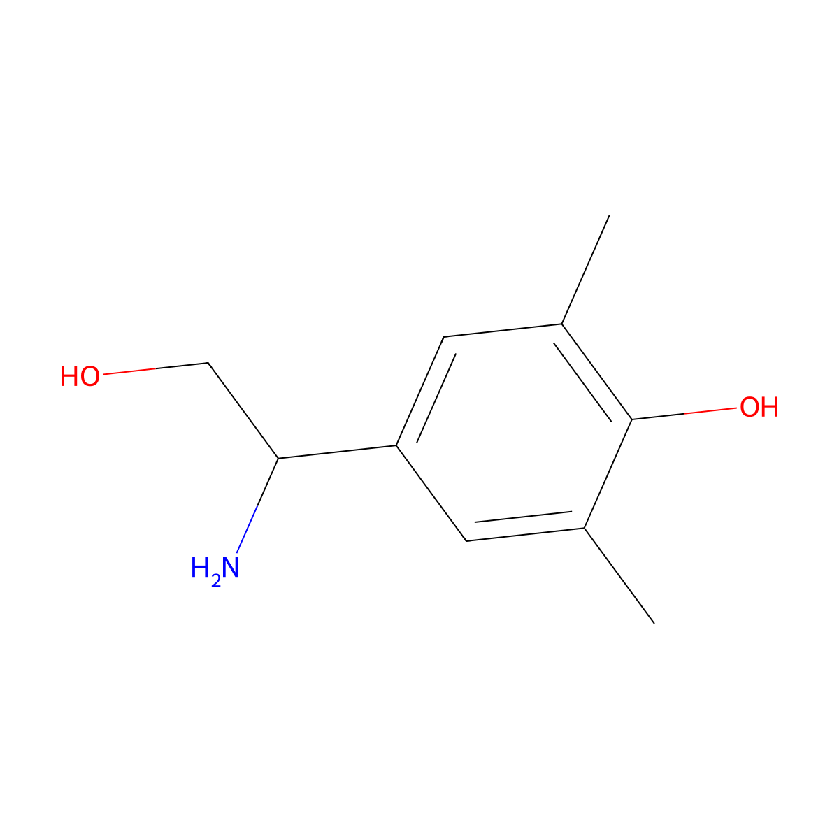 4-[(1R)-1-Amino-2-hydroxyethyl]-2,6-dimethylphenol molecular structure, CAS 1213044-61-1
