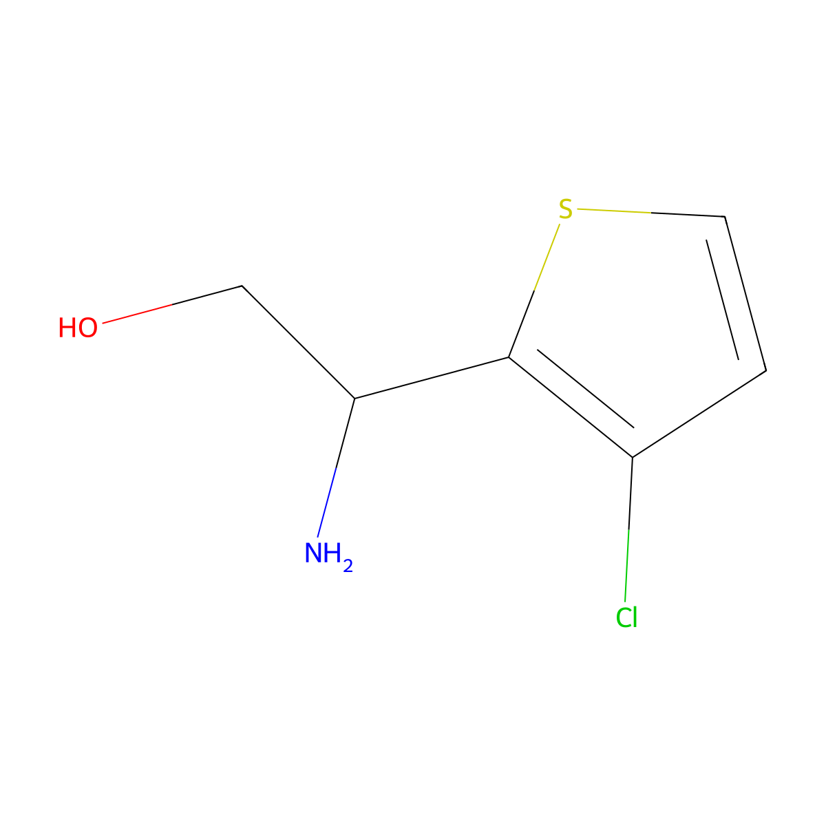 (2r)-2-Amino-2-(3-chlorothiophen-2-yl)ethan-1-ol molecular structure, CAS 1213045-27-2