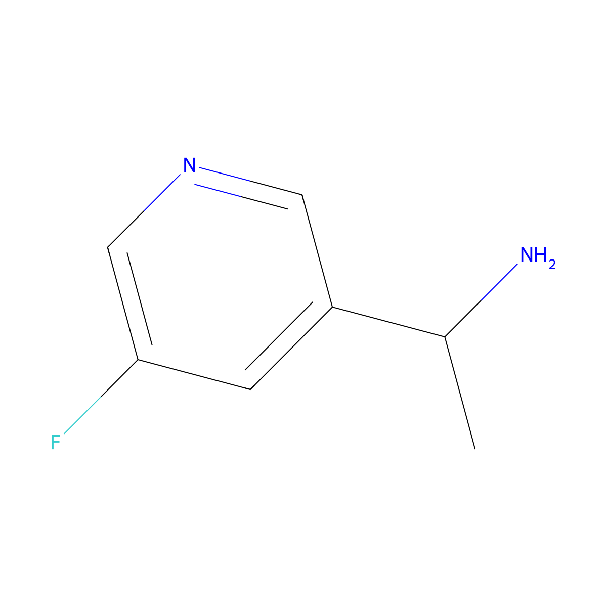 (S)-1-(5-Fluoropyridin-3-yl)ethanamine molecular structure, CAS 1213045-95-4