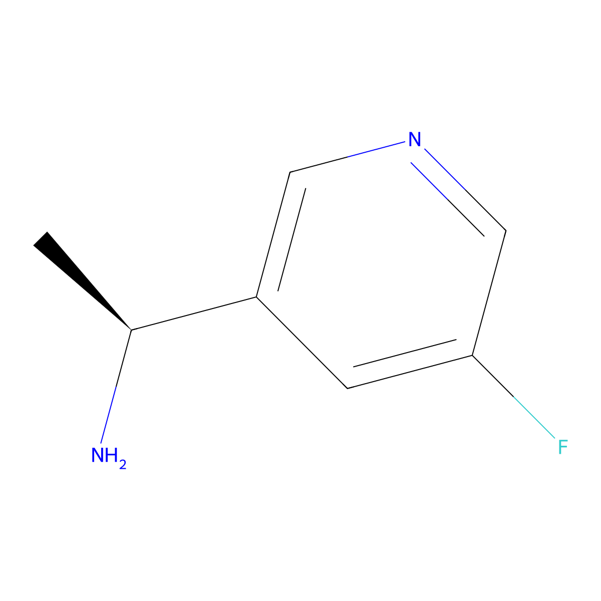(S)-1-(5-Fluoropyridin-3-yl)ethanamine molecular structure, CAS 1213045-95-4