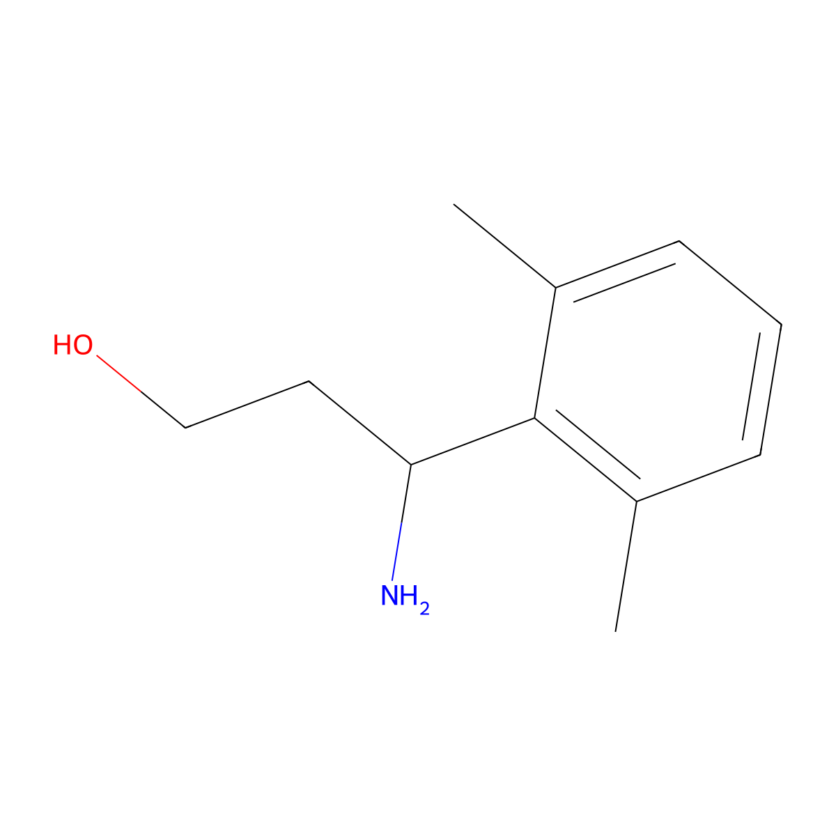 (3R)-3-amino-3-(2,6-dimethylphenyl)propan-1-ol molecular structure, CAS 1213047-86-9