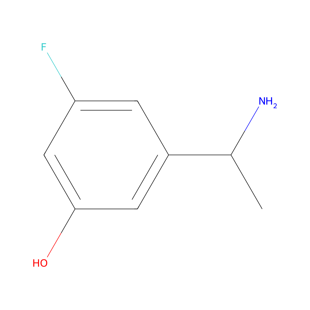(R)-3-(1-Aminoethyl)-5-fluorophenol molecular structure, CAS 1213050-04-4