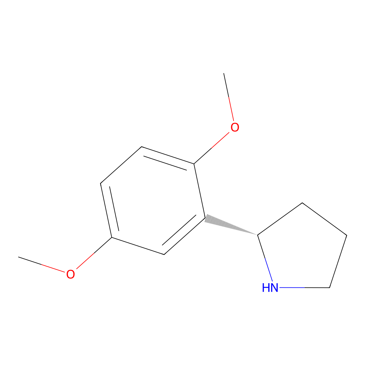 (S)-2-(2,5-Dimethoxyphenyl)pyrrolidine molecular structure, CAS 1213052-20-0