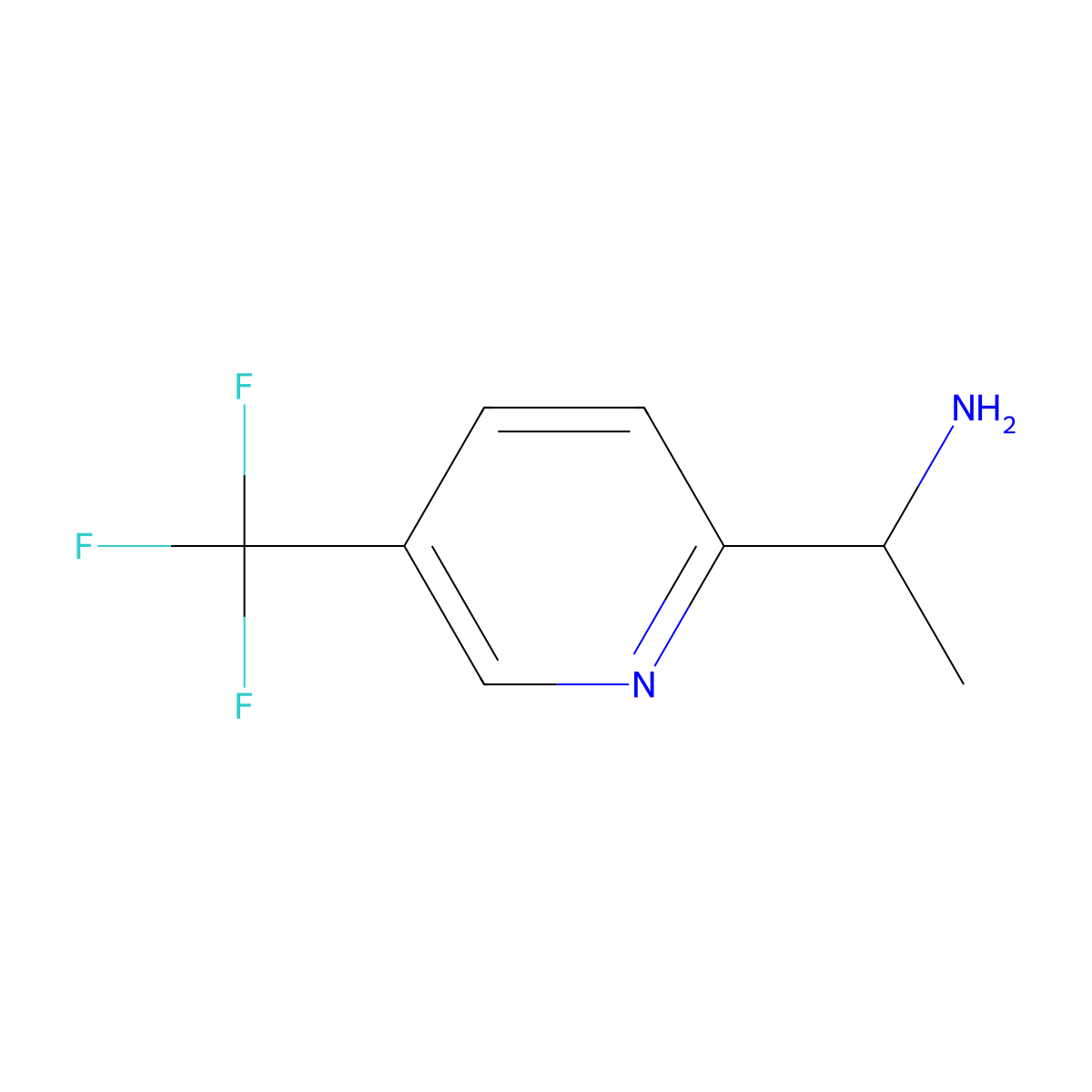 (R)-1-(5-(Trifluoromethyl)pyridin-2-YL)ethanamine molecular structure, CAS 1213052-96-0