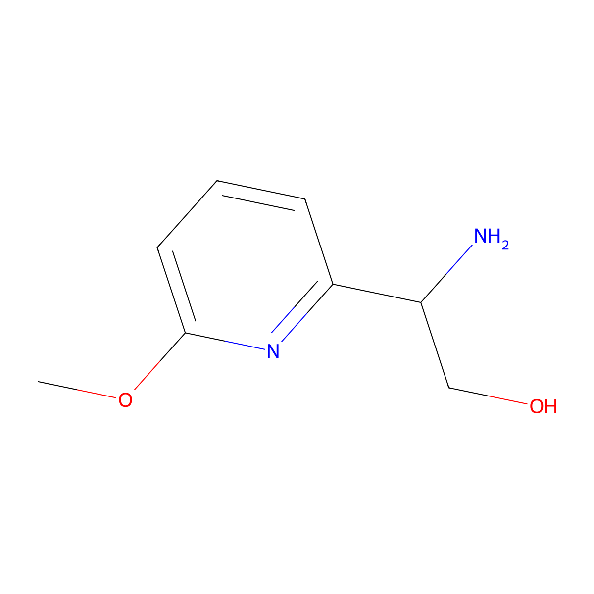 (R)-2-Amino-2-(6-methoxypyridin-2-yl)ethanol molecular structure, CAS 1213056-65-5