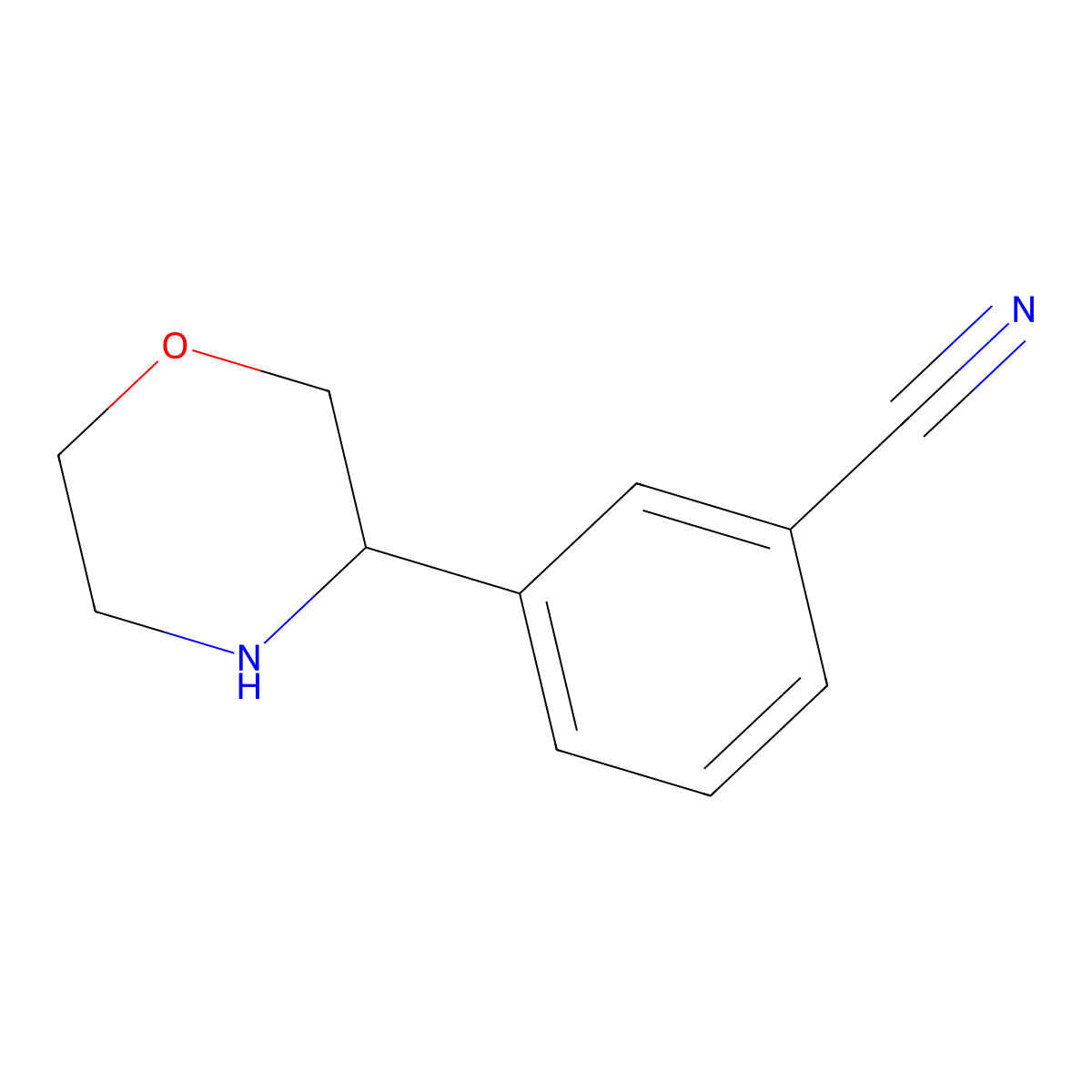 (S)-3-(Morpholin-3-yl)benzonitrile molecular structure, CAS 1213056-71-3
