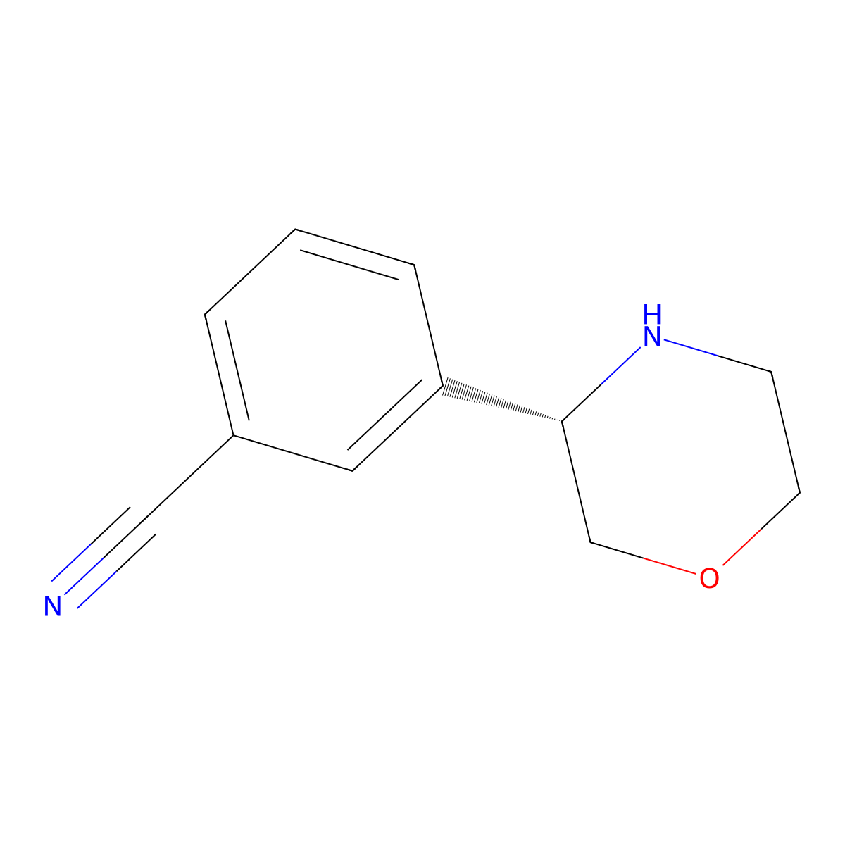 (S)-3-(Morpholin-3-yl)benzonitrile molecular structure, CAS 1213056-71-3