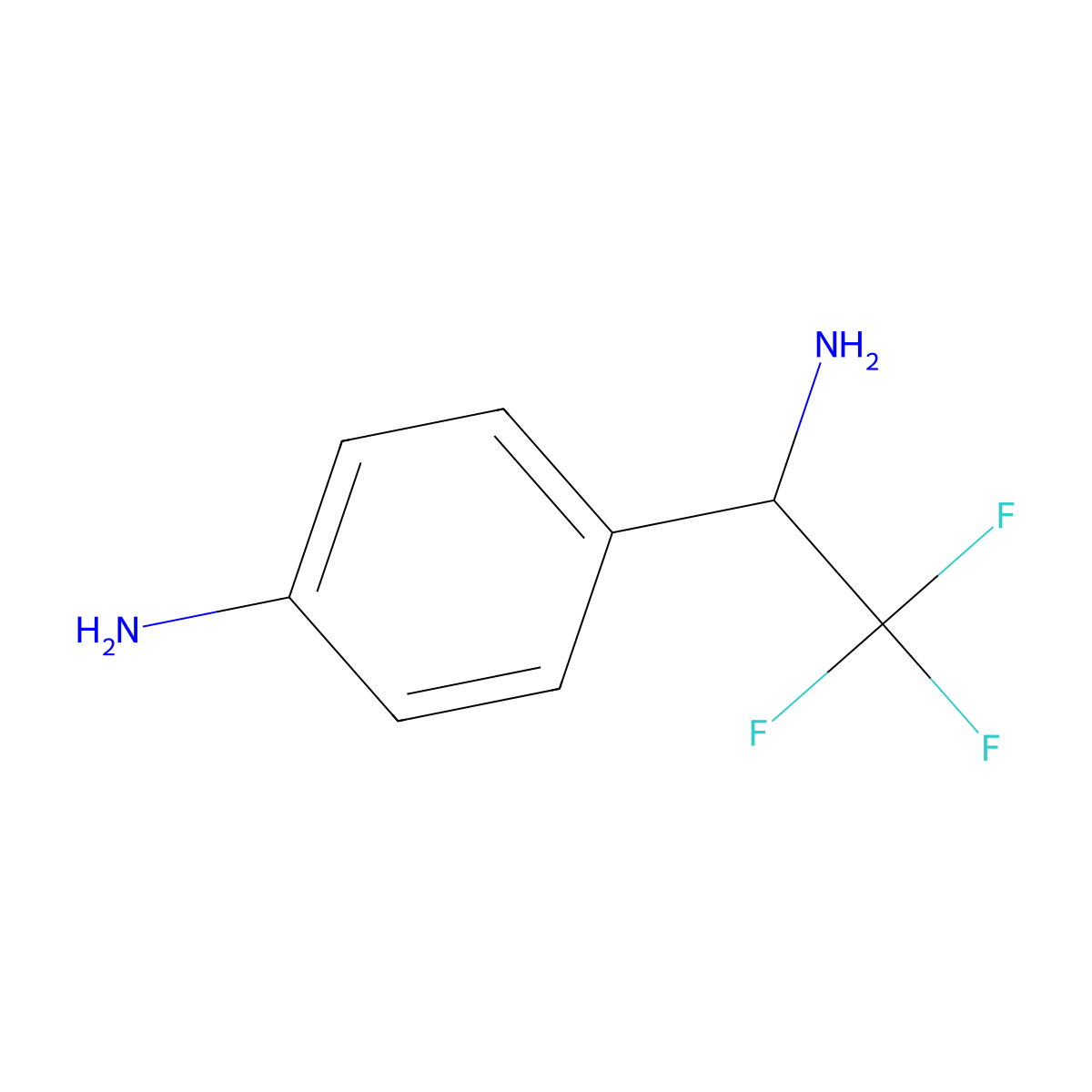 (S)-4-(1-Amino-2,2,2-trifluoroethyl)aniline molecular structure, CAS 1213057-20-5