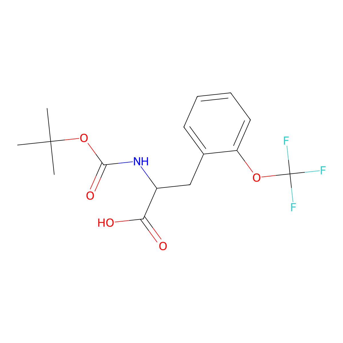 N-Boc-L-Phe(2-OCF3)-OH molecular structure, CAS 1213060-08-2