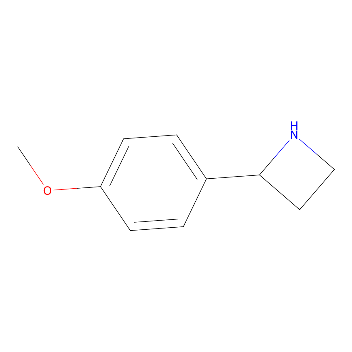 (S)-2-(4-Methoxyphenyl)azetidine molecular structure, CAS 1213060-74-2