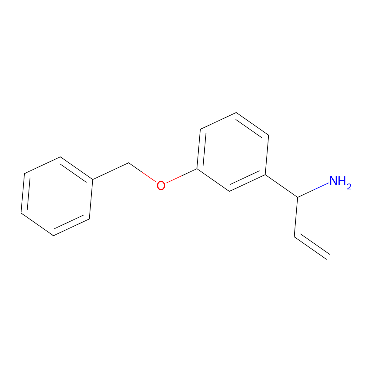 (I+/-S)-I+/--Ethenyl-3-(phenylmethoxy)benzenemethanamine molecular structure, CAS 1213060-78-6