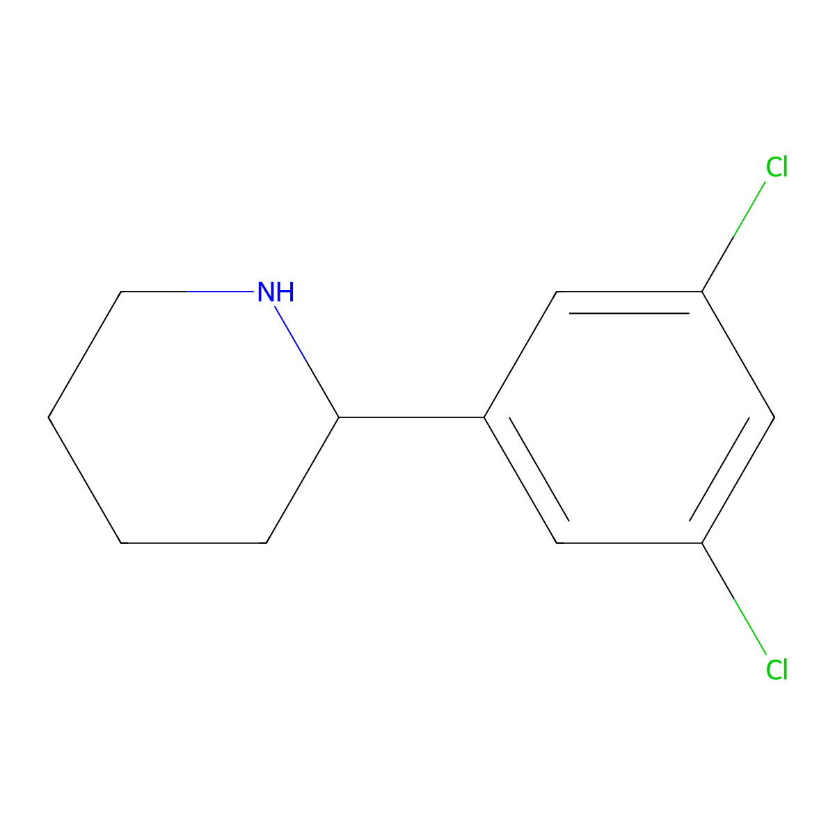 (R)-2-(3,5-Dichlorophenyl)piperidine molecular structure, CAS 1213061-23-4