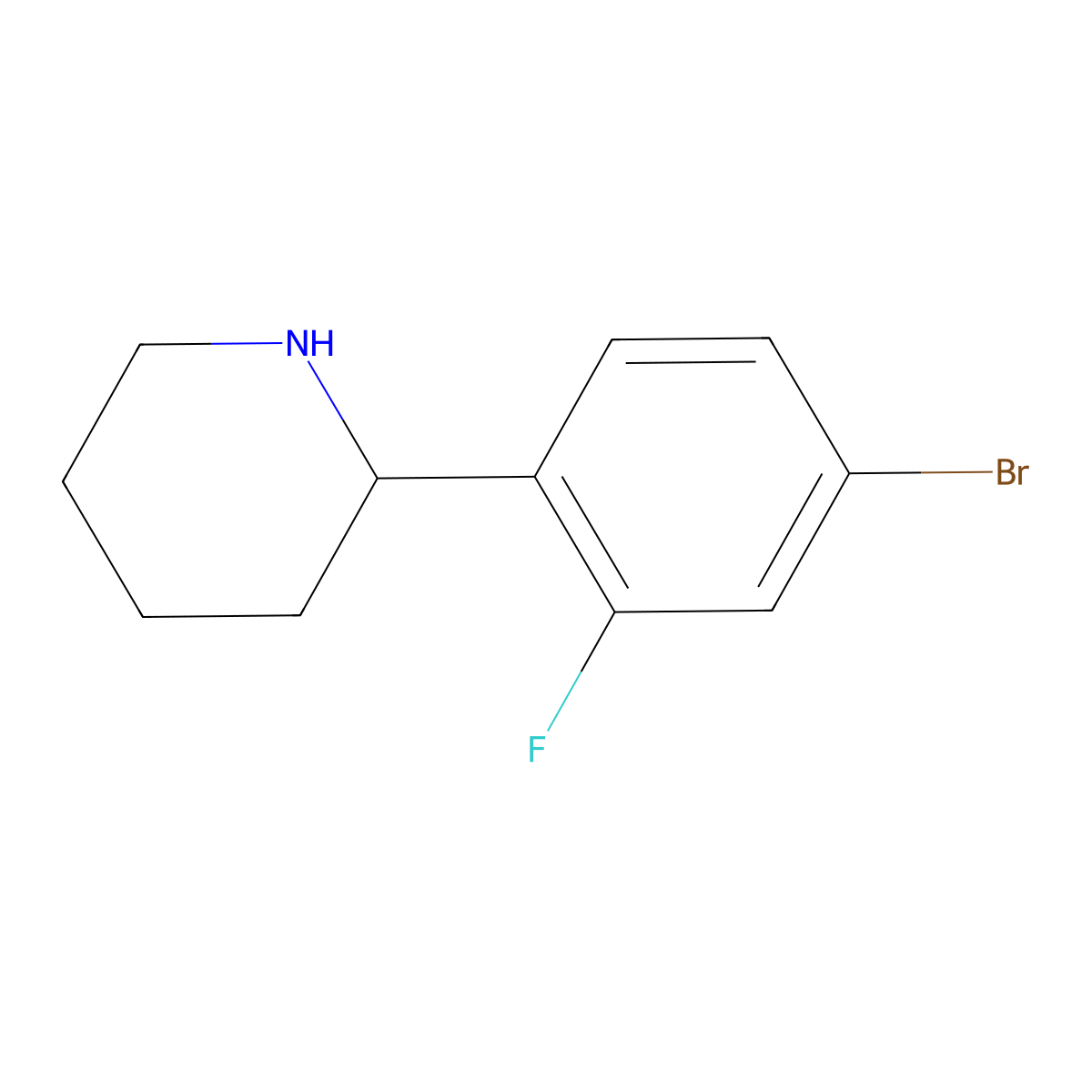 (S)-2-(4-Bromo-2-fluorophenyl)piperidine molecular structure, CAS 1213062-32-8