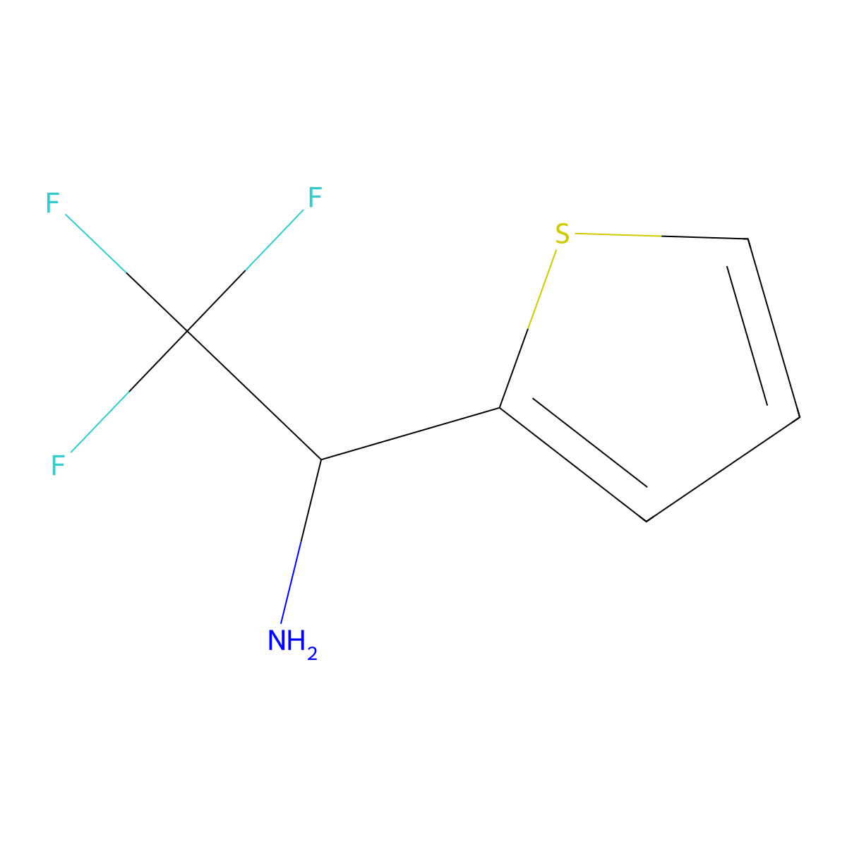 (S)-2,2,2-Trifluoro-1-(thiophen-2-yl)ethan-1-amine molecular structure, CAS 1213063-48-9