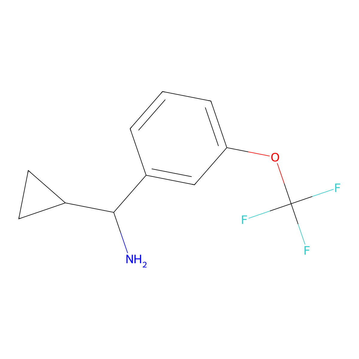 (R)-Cyclopropyl(3-(trifluoromethoxy)phenyl)methanamine molecular structure, CAS 1213063-91-2