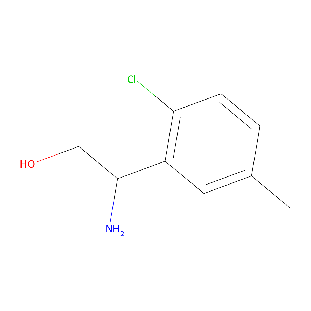 (2R)-2-Amino-2-(2-chloro-5-methylphenyl)ethan-1-OL molecular structure, CAS 1213065-31-6