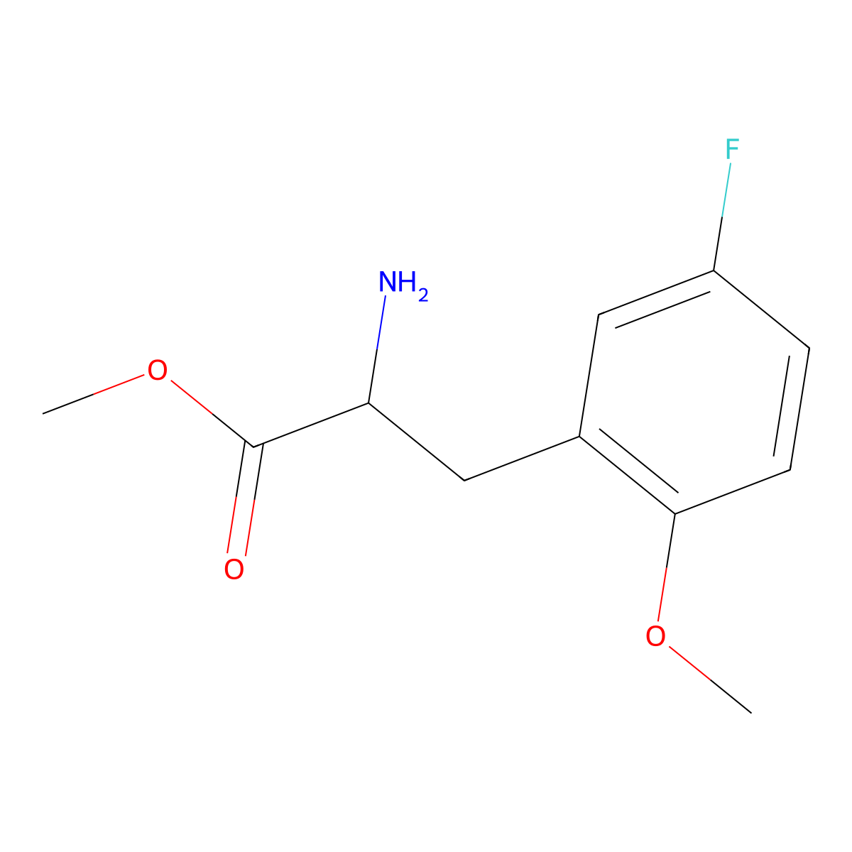 Methyl 3-fluoro-6-methoxy-D-phenylalaninate molecular structure, CAS 1213069-18-1