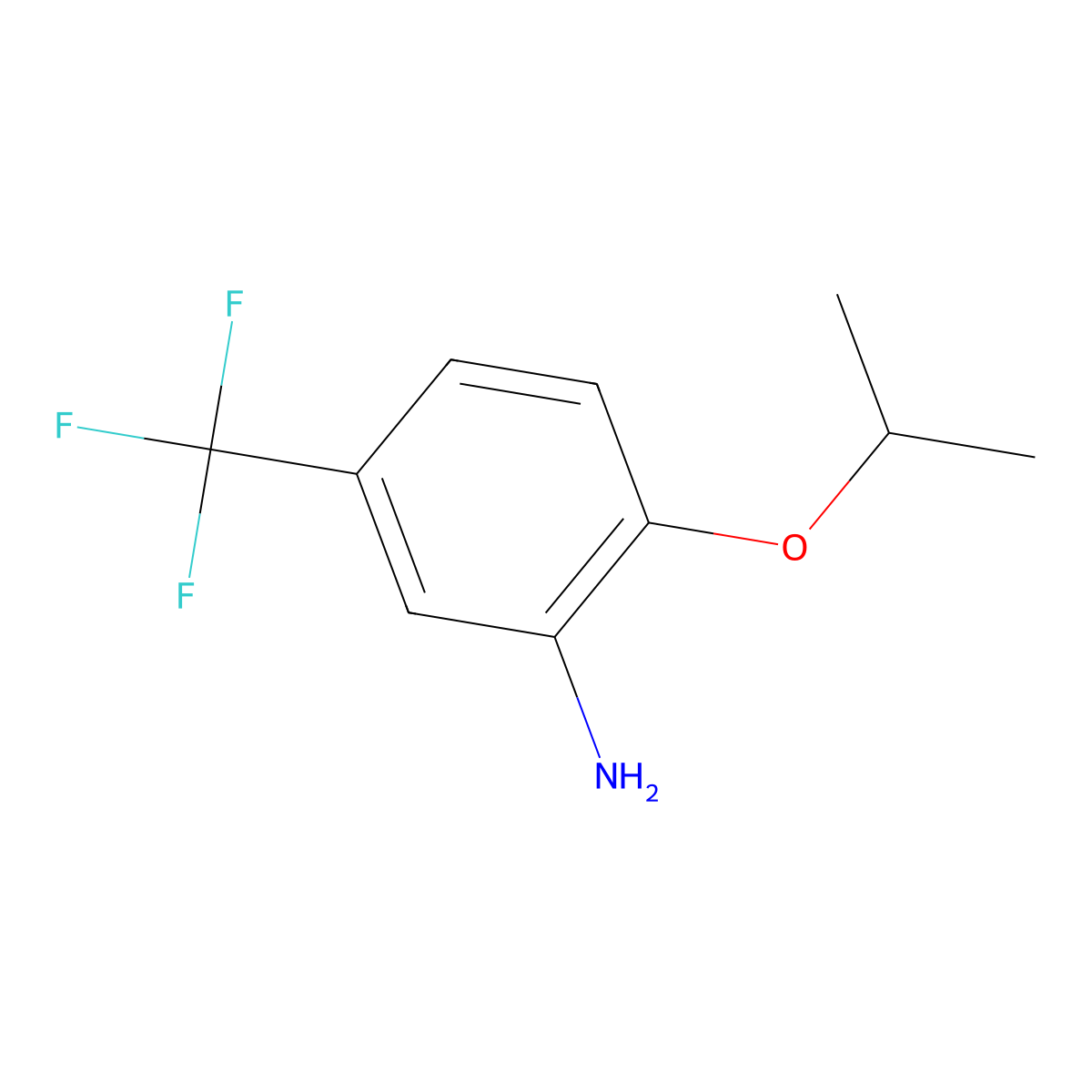 2-Isopropoxy-5-trifluoromethyl-phenylamine molecular structure, CAS 121307-23-1