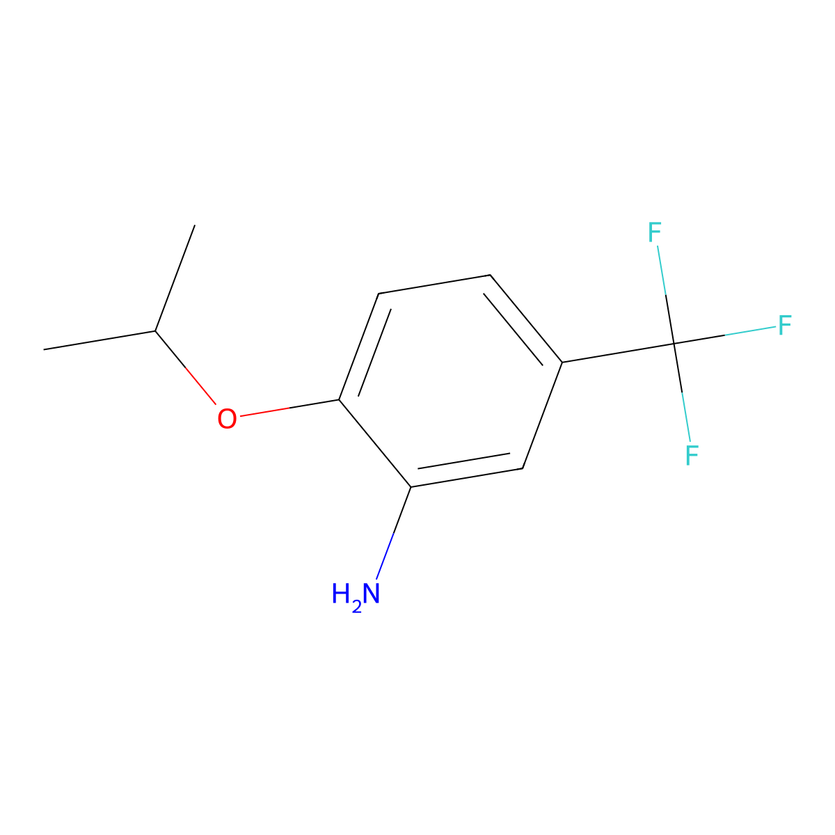 2-Isopropoxy-5-trifluoromethyl-phenylamine molecular structure, CAS 121307-23-1