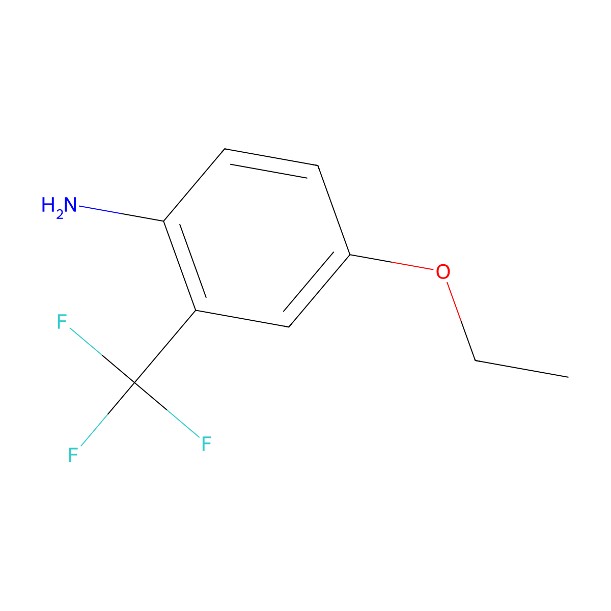 4-Ethoxy-2-(trifluoromethyl)aniline molecular structure, CAS 121307-27-5