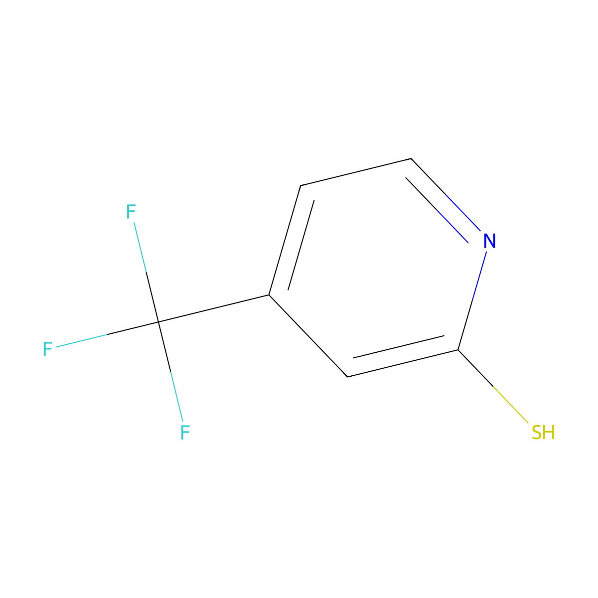 4-(Trifluoromethyl)pyridine-2-thiol molecular structure, CAS 121307-79-7