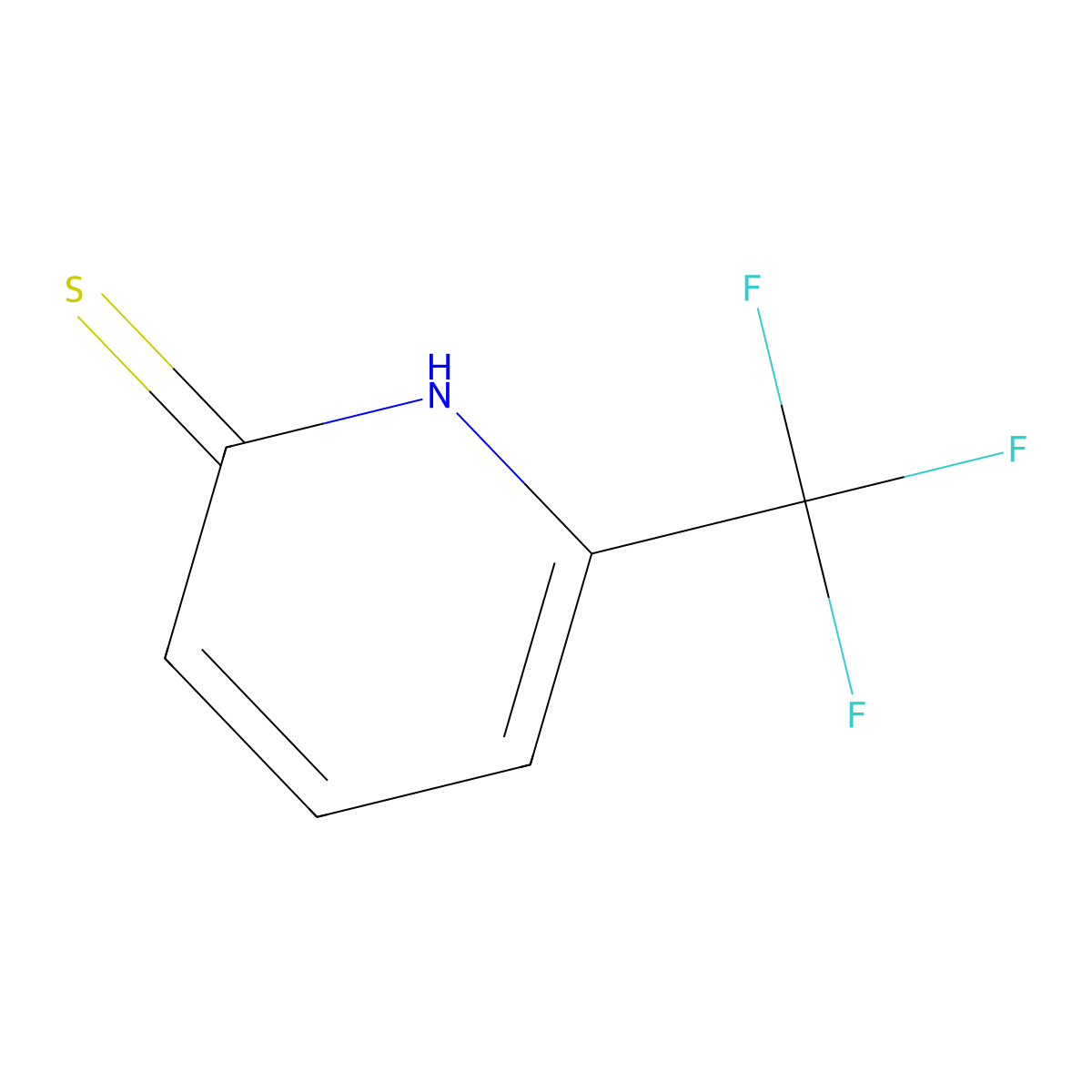 2-Sulphanyl-6-(trifluoromethyl)pyridine molecular structure, CAS 121307-80-0