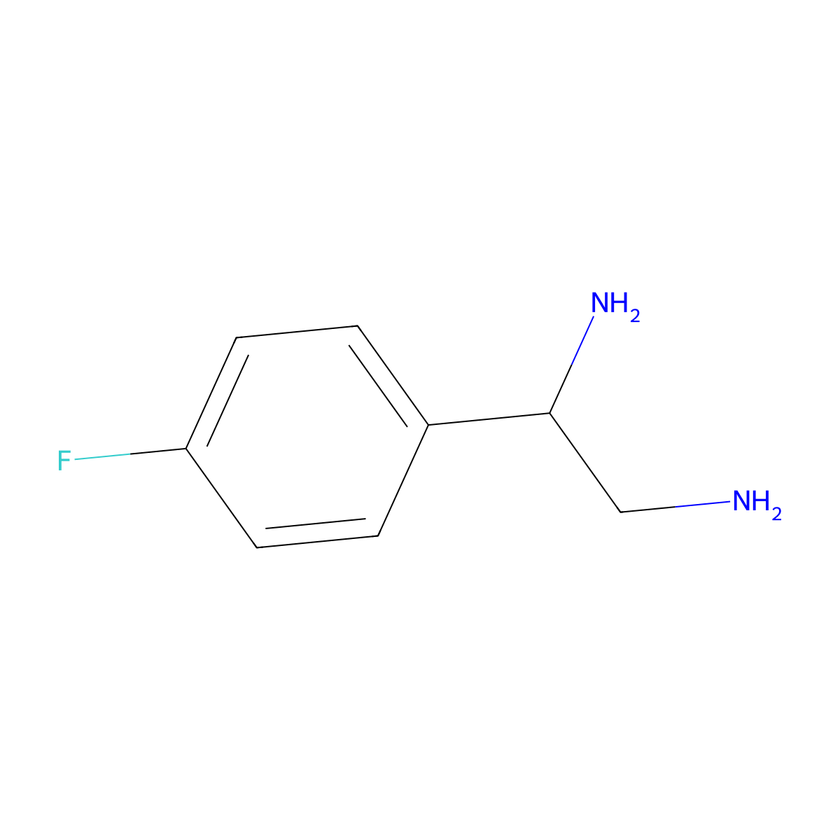 (1R)-1-(4-Fluorophenyl)ethane-1,2-diamine molecular structure, CAS 1213074-15-7