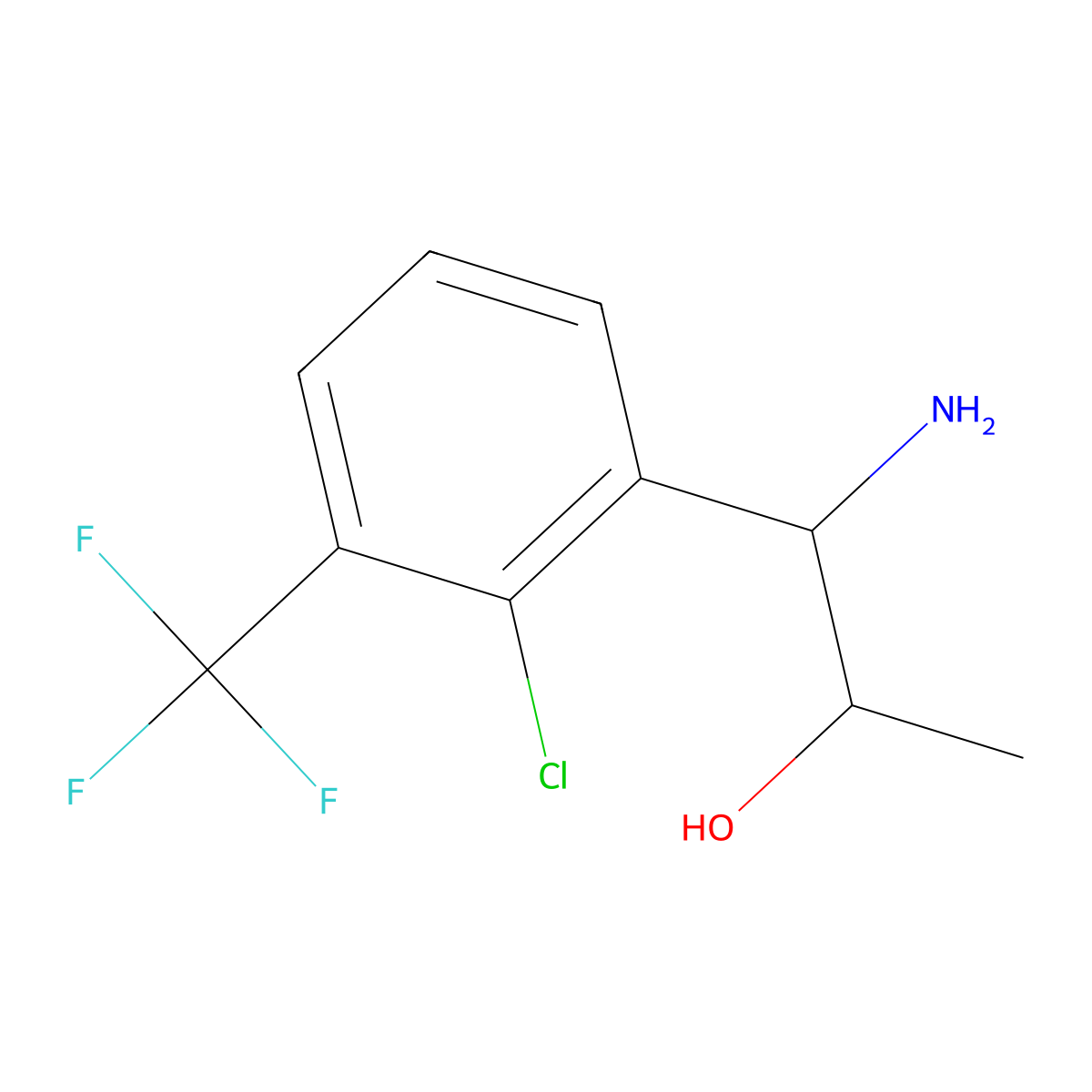 (1S,2R)-1-Amino-1-[2-chloro-3-(trifluoromethyl)phenyl]propan-2-OL molecular structure, CAS 1213074-73-7
