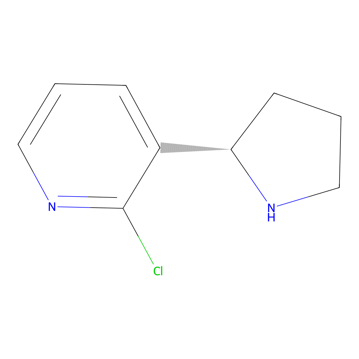 (S)-2-Chloro-3-(pyrrolidin-2-yl)pyridine molecular structure, CAS 1213075-08-1