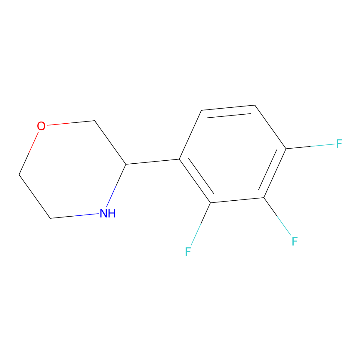 (3R)-3-(2,3,4-Trifluorophenyl)morpholine molecular structure, CAS 1213079-99-2