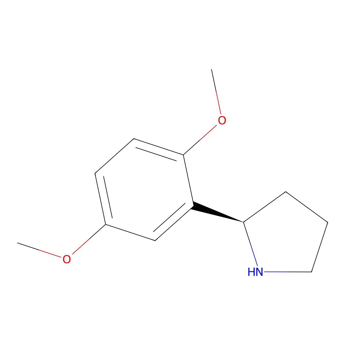 (R)-2-(2,5-Dimethoxyphenyl)pyrrolidine molecular structure, CAS 1213082-45-1