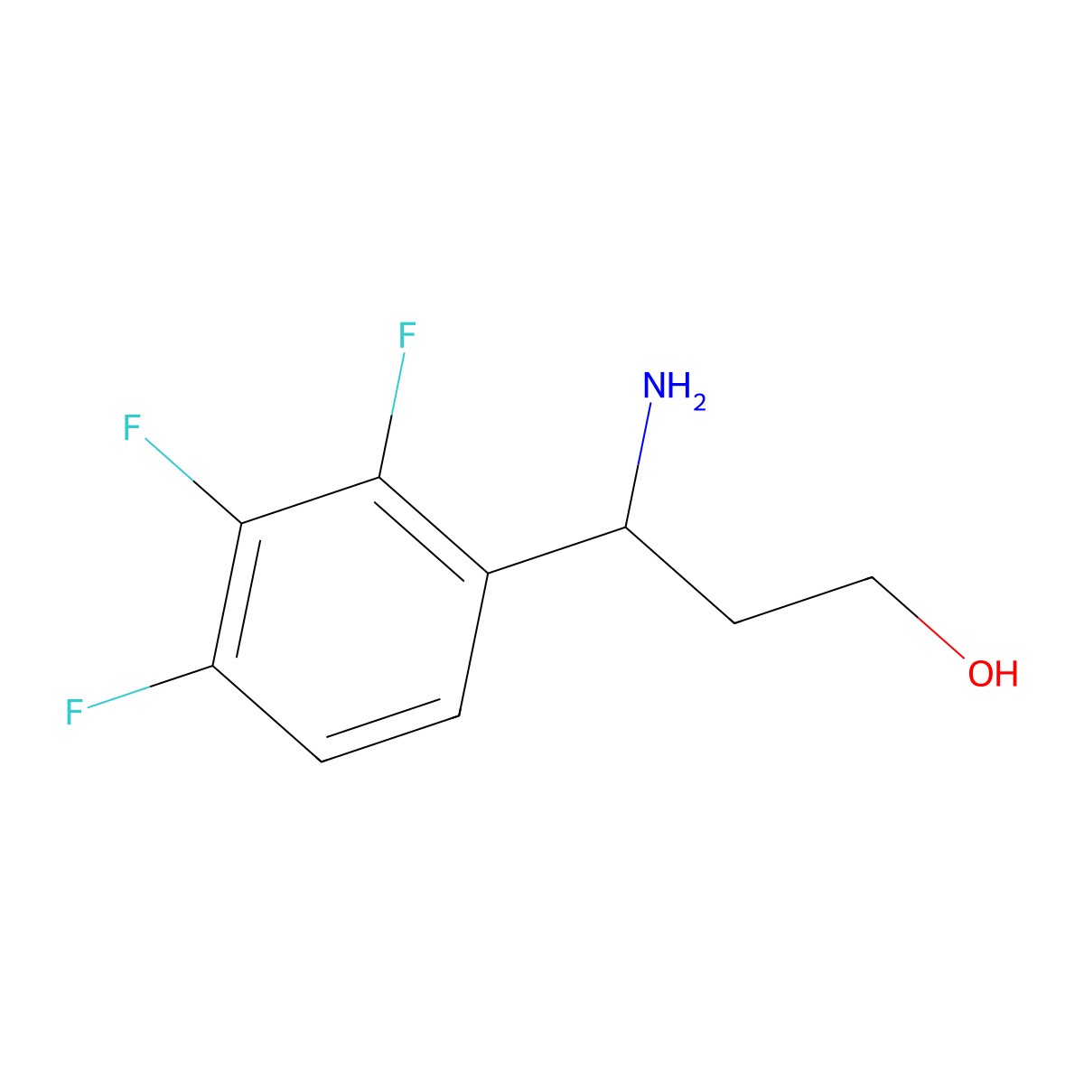 (3S)-3-Amino-3-(2,3,4-trifluorophenyl)propan-1-OL molecular structure, CAS 1213083-29-4