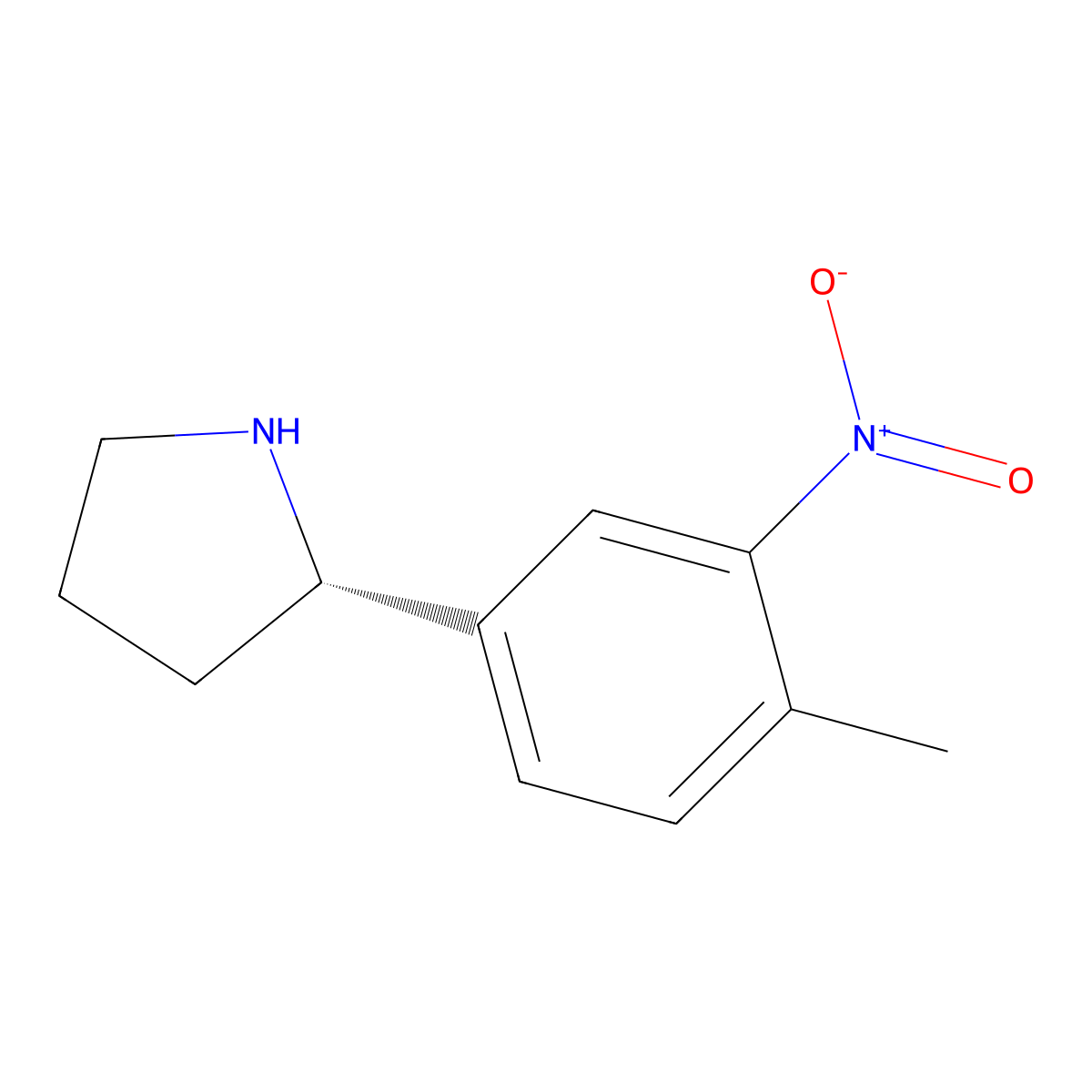 (S)-2-(4-Methyl-3-nitrophenyl)pyrrolidine molecular structure, CAS 1213088-49-3