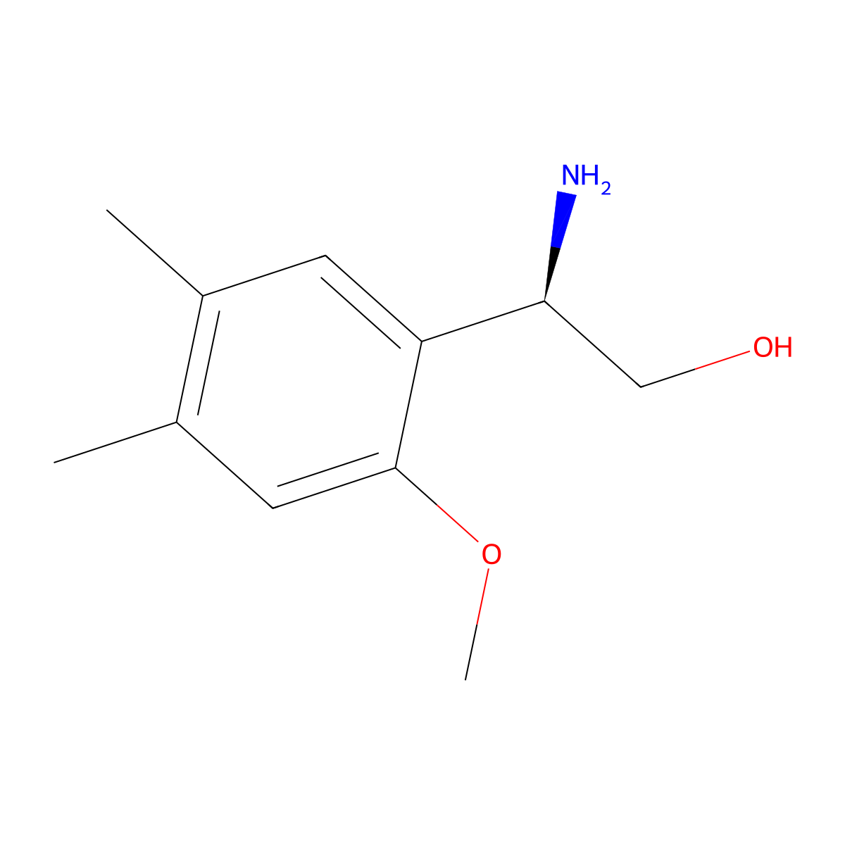 (r)-2-Amino-2-(2-methoxy-4,5-dimethylphenyl)ethan-1-ol molecular structure, CAS 1213090-60-8
