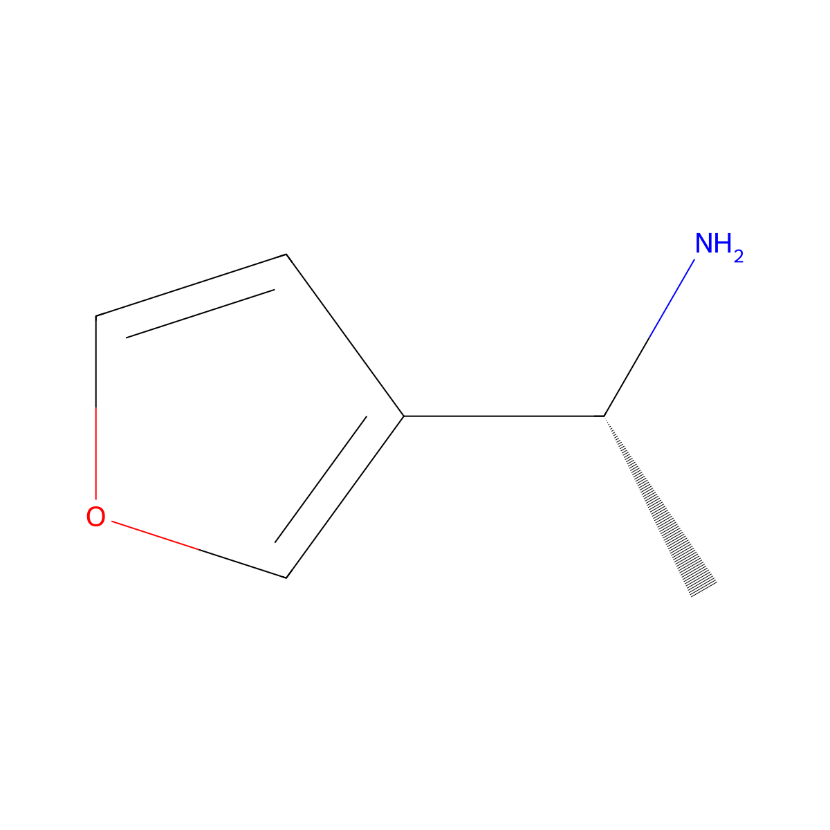 (1R)-1-(3-Furyl)ethylamine molecular structure, CAS 1213091-54-3