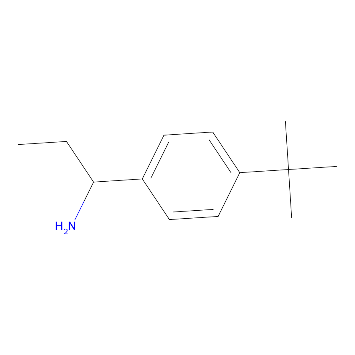 (1R)-1-(4-tert-butylphenyl)propan-1-amine molecular structure, CAS 1213091-61-2