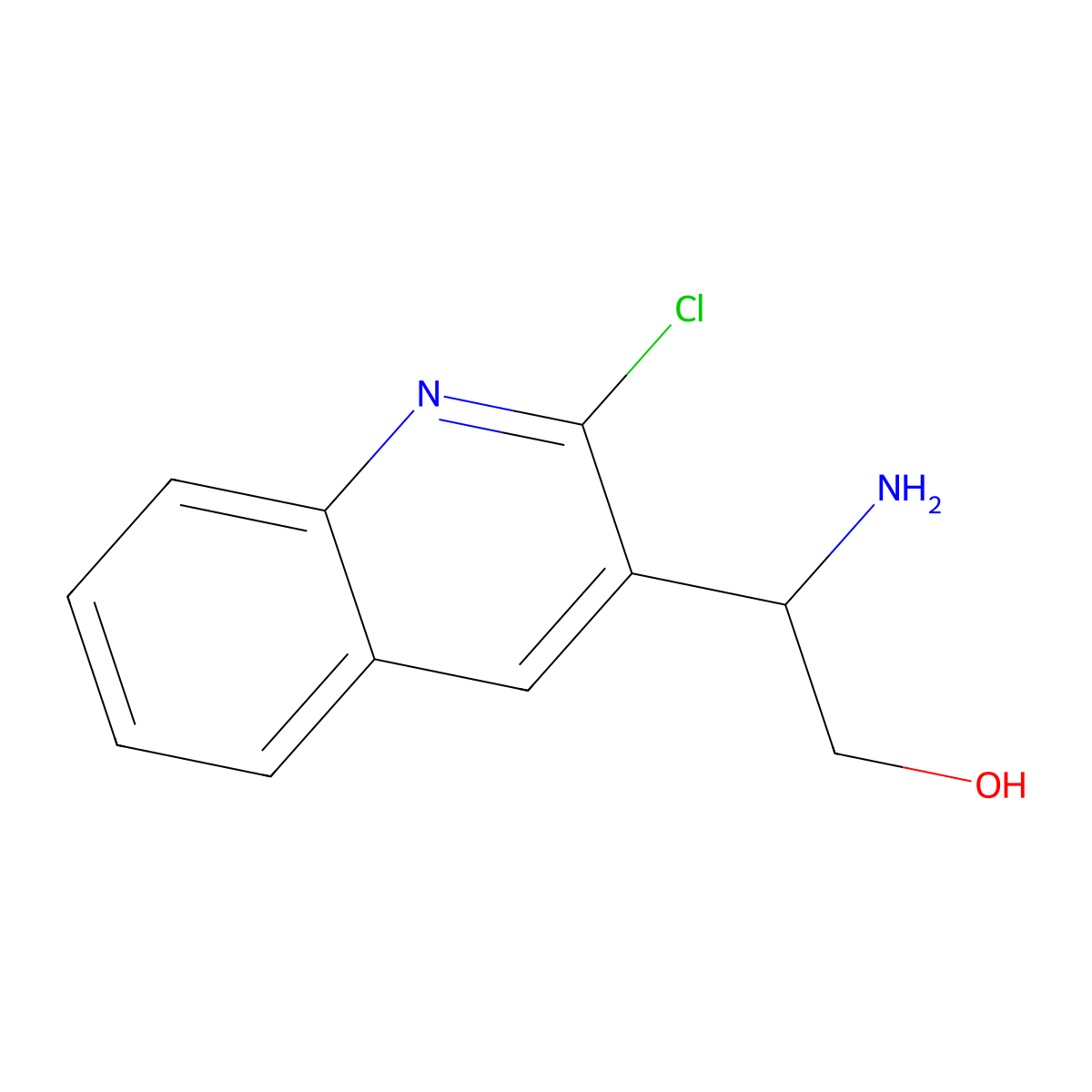 (2R)-2-amino-2-(2-chloroquinolin-3-yl)ethan-1-ol molecular structure, CAS 1213092-62-6