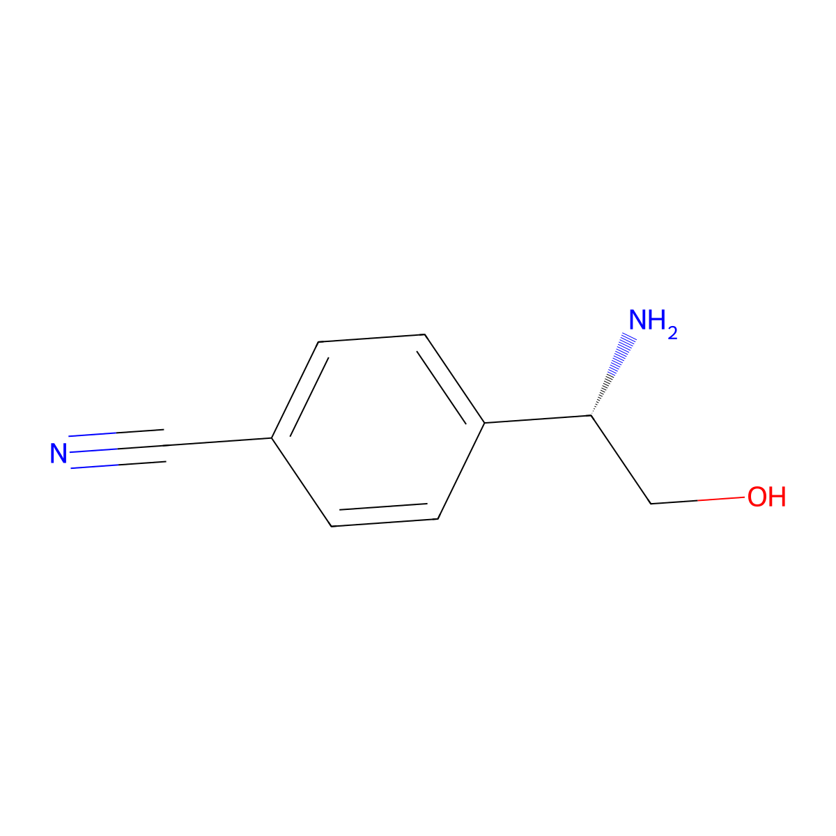 (S)-4-(1-Amino-2-hydroxyethyl)benzonitrile molecular structure, CAS 1213093-02-7
