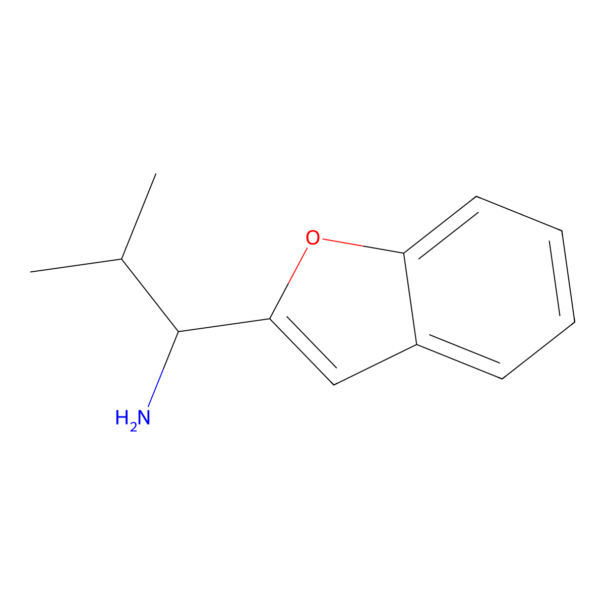 (1S)-1-(1-benzofuran-2-yl)-2-methylpropan-1-amine molecular structure, CAS 1213093-49-2