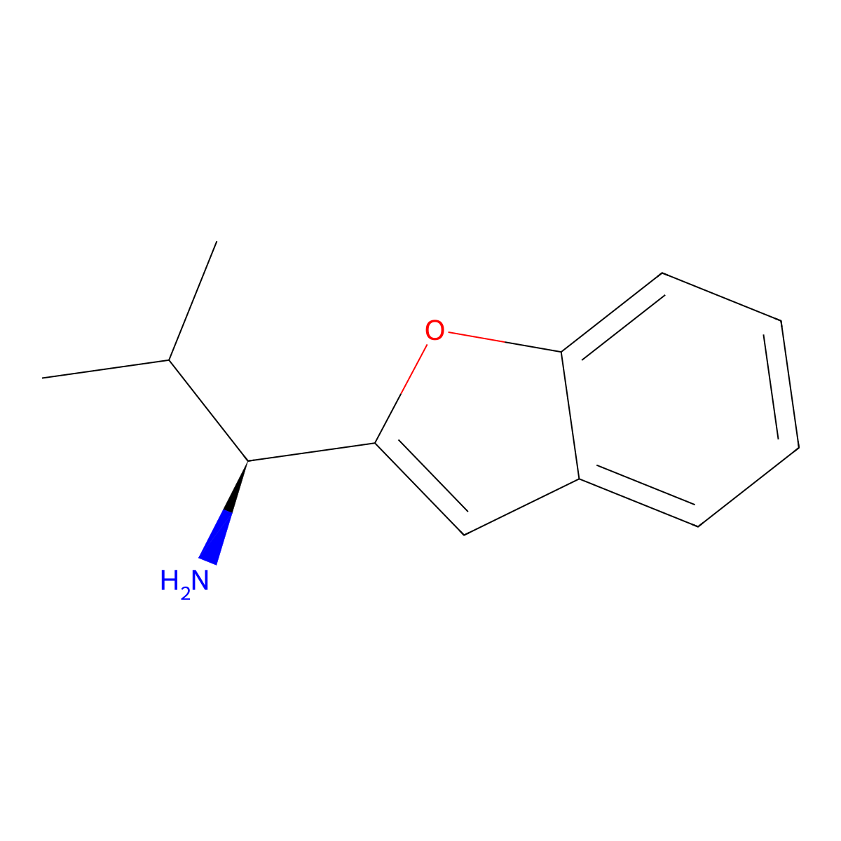 (1S)-1-(1-benzofuran-2-yl)-2-methylpropan-1-amine molecular structure, CAS 1213093-49-2
