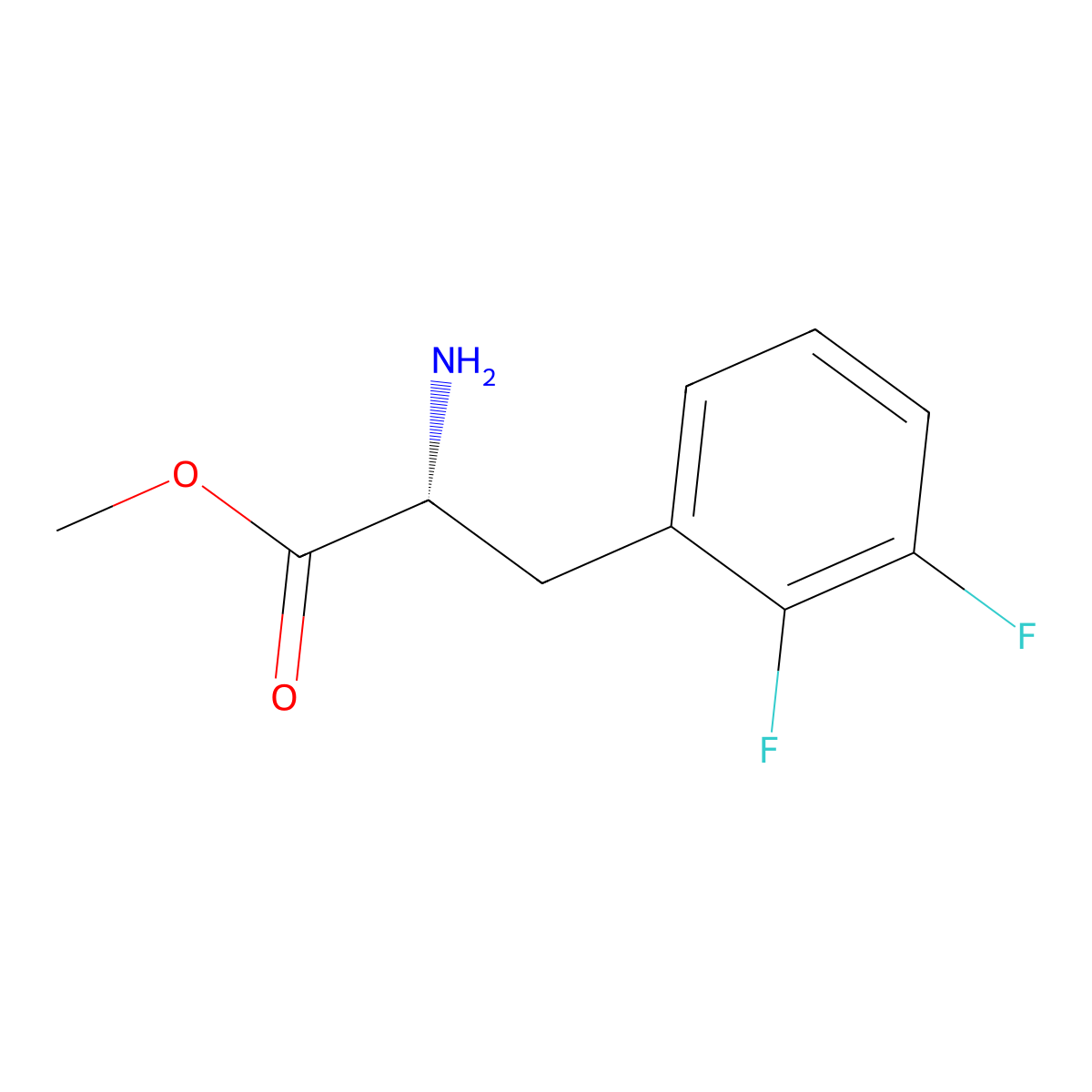 Methyl (R)-2-amino-3-(2,3-difluorophenyl)propanoate molecular structure, CAS 1213094-99-5