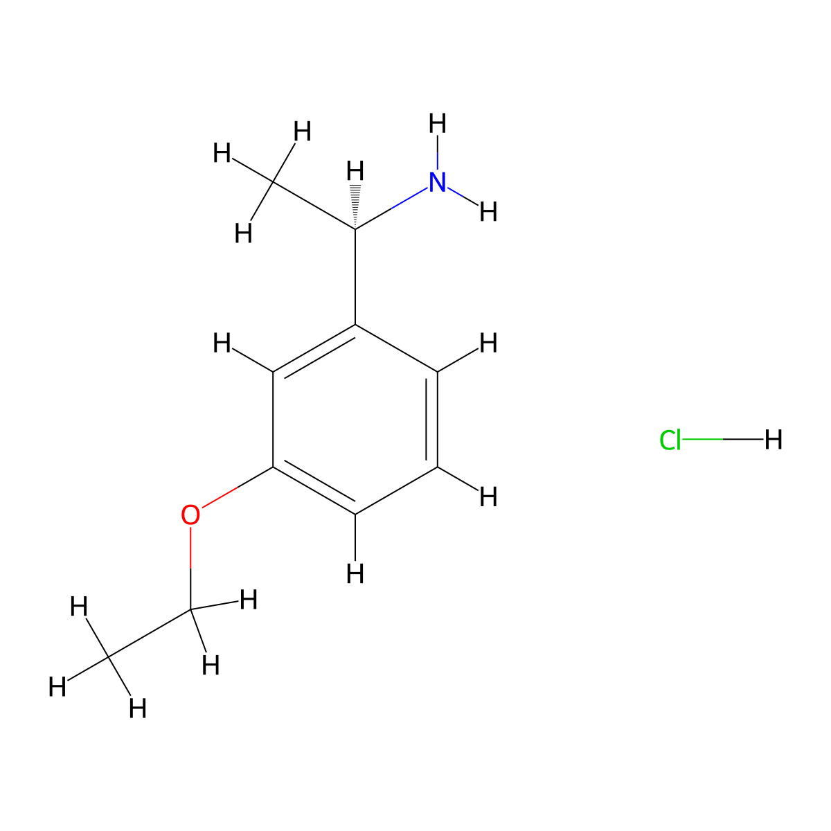 (R)-1-(3-Ethoxyphenyl)ethanamine hydrochloride molecular structure, CAS 1213097-29-0