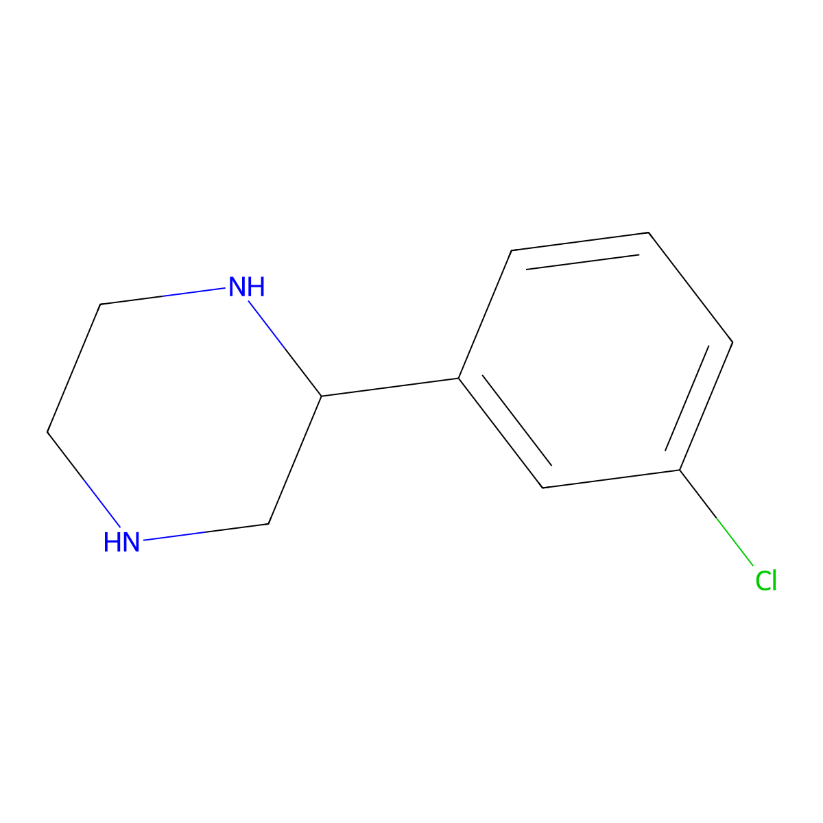(S)-2-(3-Chlorophenyl)piperazine molecular structure, CAS 1213098-22-6