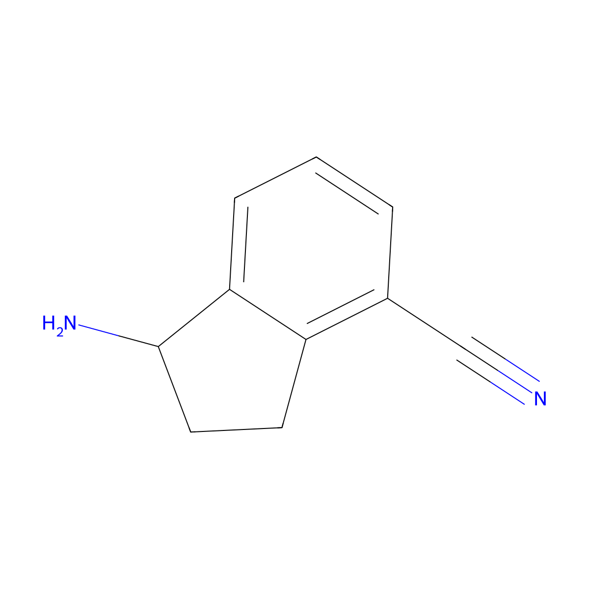 (S)-1-amino-2,3-dihydro-1H-indene-4-carbonitrile molecular structure, CAS 1213099-69-4